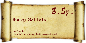 Berzy Szilvia névjegykártya