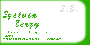 szilvia berzy business card